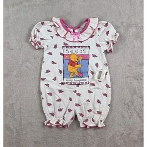 NWT Vintage Winnie The Pooh‎ Baby Romper Suit Size 9M